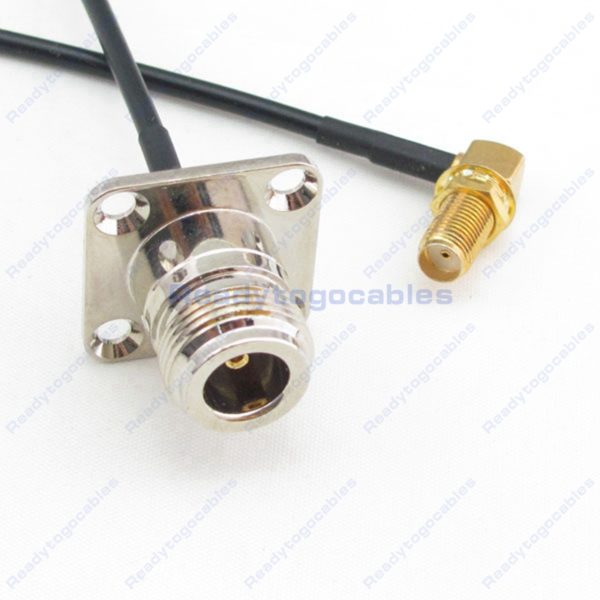 Panel-Mount N-TYPE Female To RA SMA Female RG174 Cable