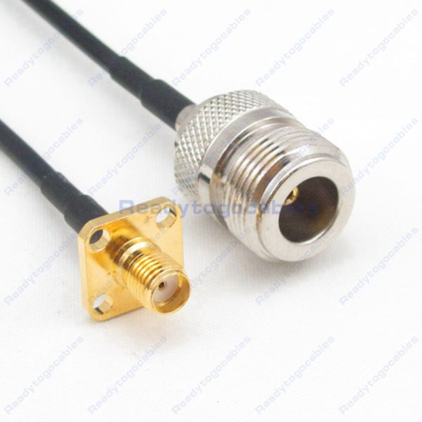 Panel-Mount SMA Female To N-TYPE Female RG174 Cable