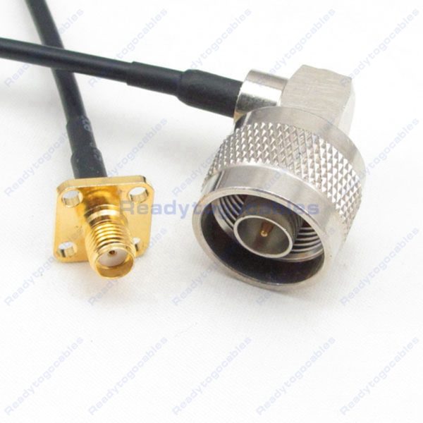 Panel-Mount SMA Female To RA N-TYPE Male RG174 Cable