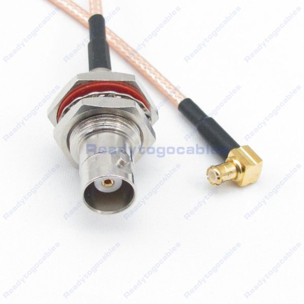 RA MCX Male To BNC Female Bulkhead Waterproof With Nut Washer RG316 Cable