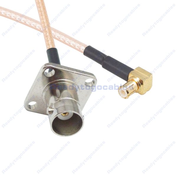 RA MCX Male To Panel-Mount BNC Female RG316 Cable
