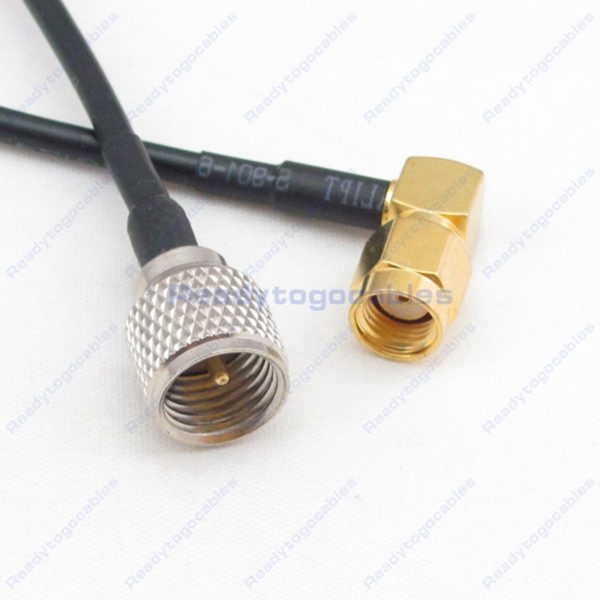 RA RP SMA Male To MINI-UHF Male RG174 Cable