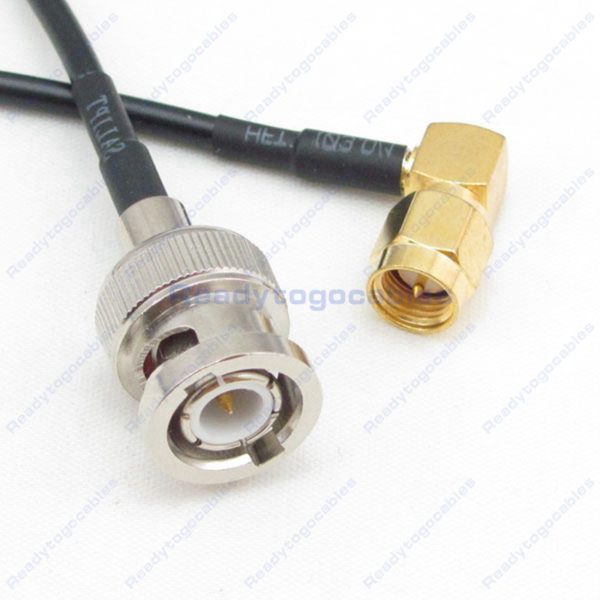 RA SMA Male To BNC Male RG174 Cable