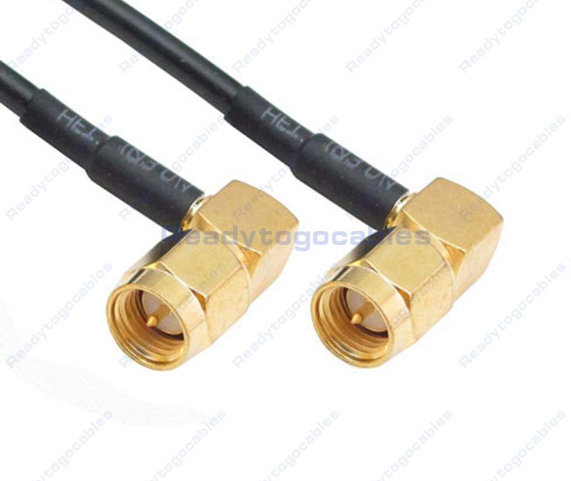 RA SMA Male To RA SMA Male RG174 Cable