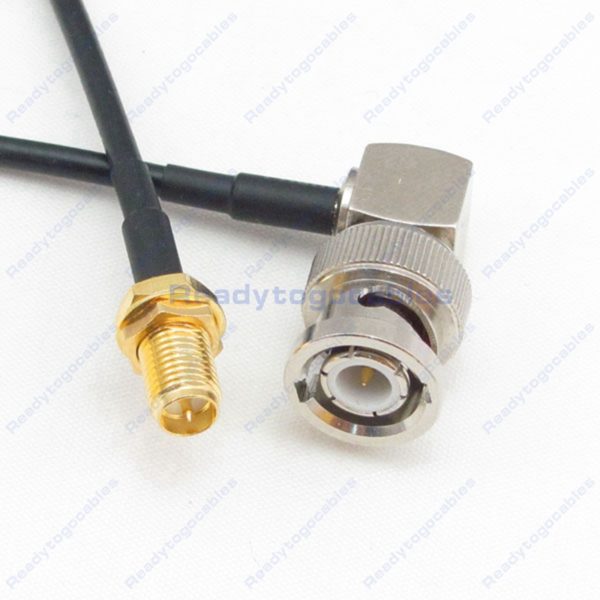 RP SMA Female To RA BNC Male RG174 Cable