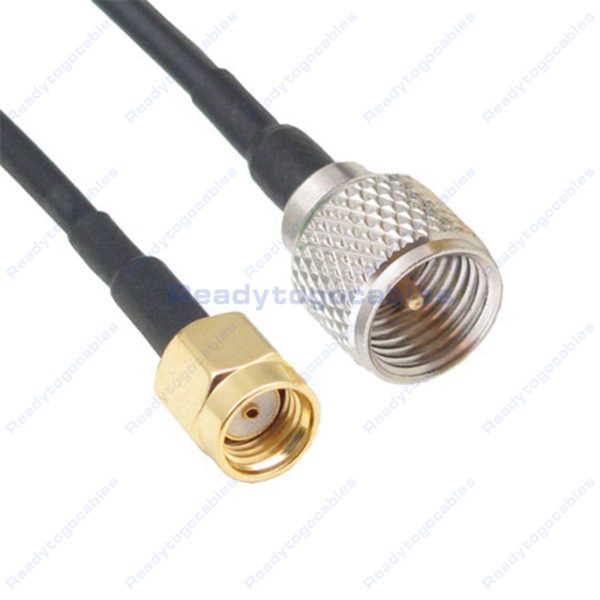 RP SMA Male To MINI-UHF Male RG174 Cable