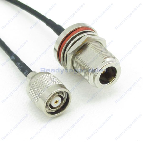 RP TNC Male To N-TYPE Female Bulkhead Waterproof With Nut Washer RG174 Cable
