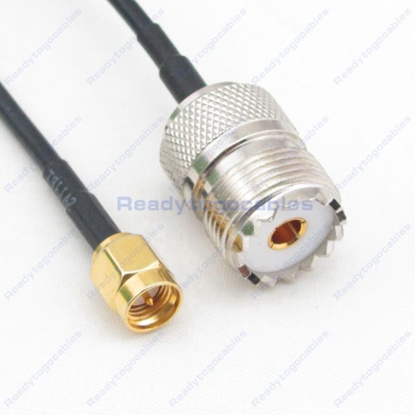 SMA Male To UHF Female SO239 RG174 Cable