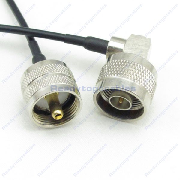 UHF Male PL259 To RA N-TYPE Male RG174 Cable